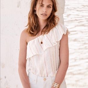 Sezane one shoulder top